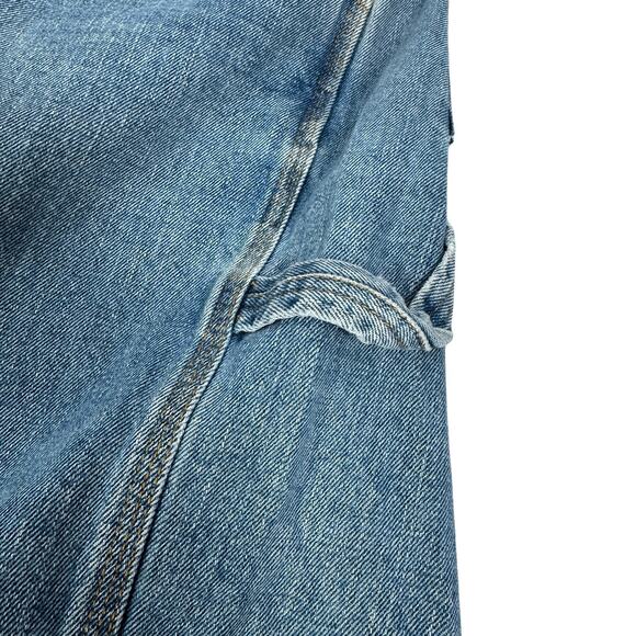 Vintage Polo Jeans Ralph Lauren Carpenter Shorts Men’s 38 Blue Denim Y2K Jorts - Picture 4 of 9